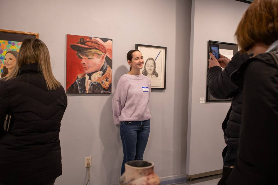 A student artist poses at SEEDS A student artist poses at SEEDS