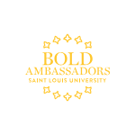 Yellow logo reading BOLD Ambassadors Saint Louis University