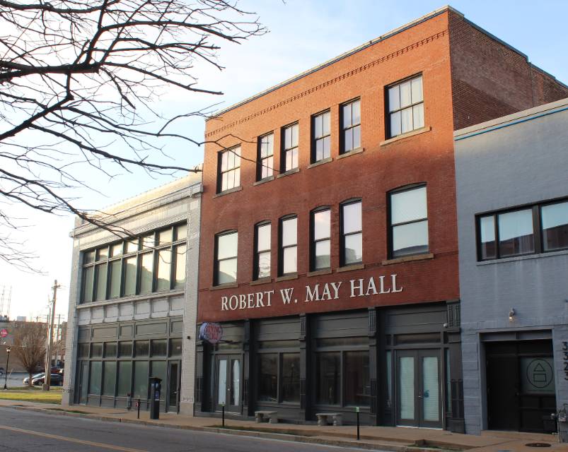 Outside of Robert May Hall